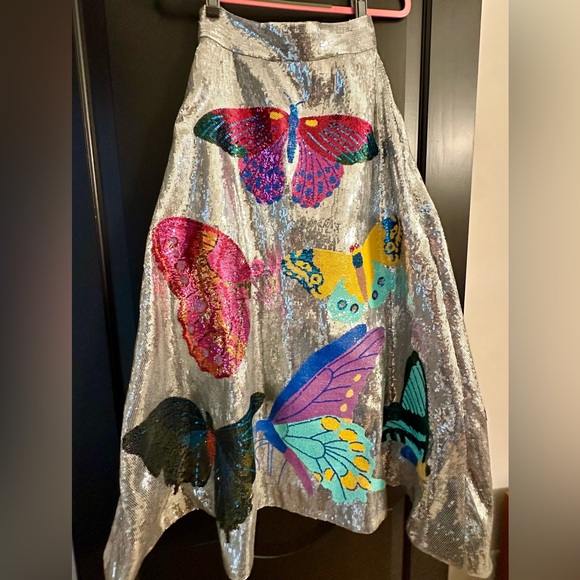 Queen of Sparkles Silver Butterfly Sequin Set - XS NWT - Picture 3 of 8